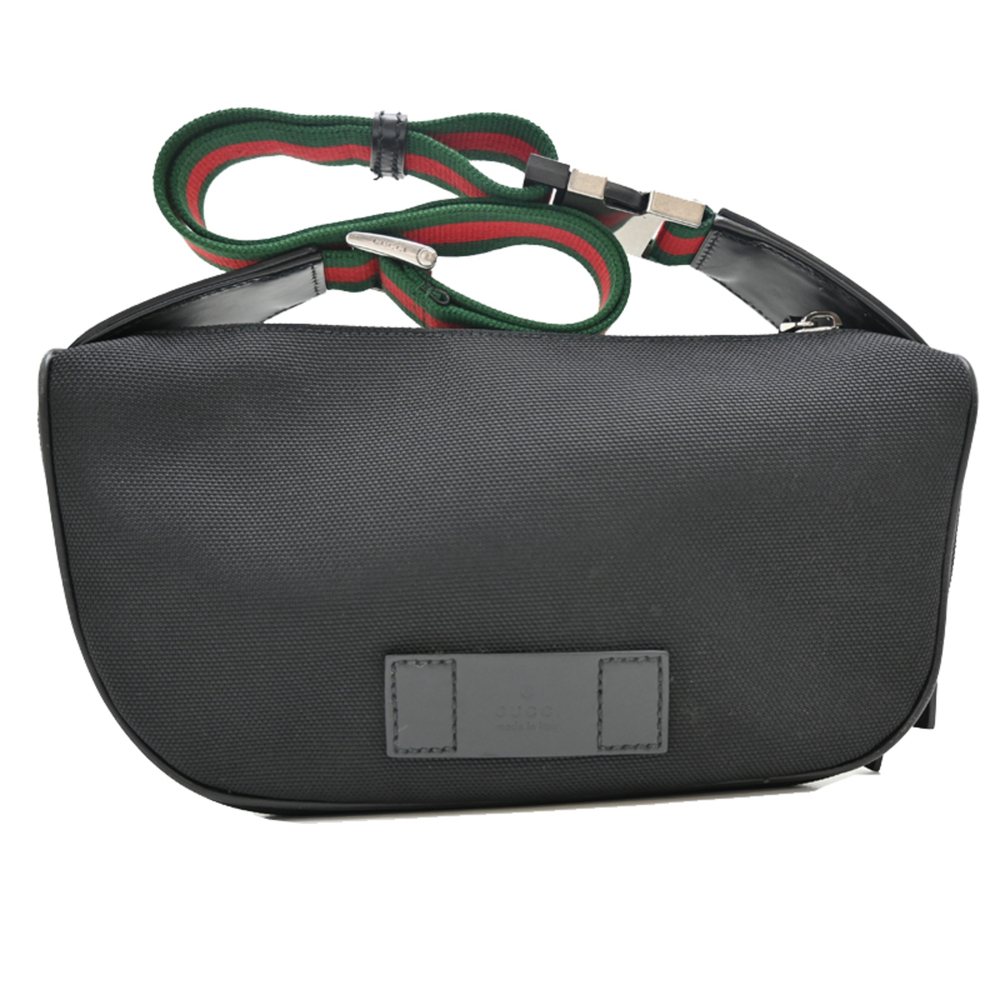 GUCCI Authentic Black Canvas Fanny Pack
